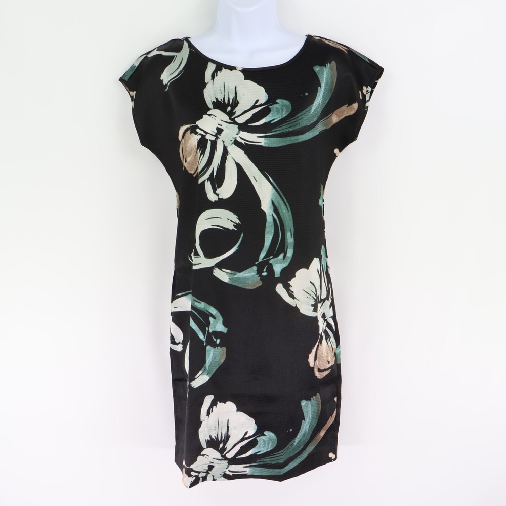 LC Lauren Conrad Straight Dress Women 2 Black Bows Polyester Pockets Lightweight